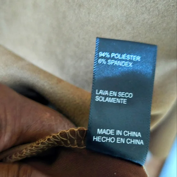 Ambiance Women's Tan Ultra Suede Single Button Trench Coat Size S - Picture 6 of 12